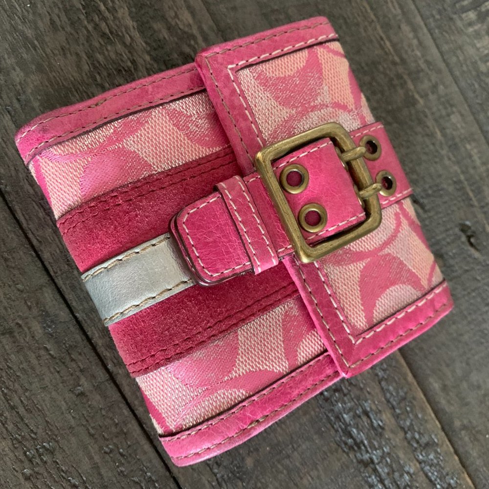 Vintage Pink Coach Purse and Wallet Set - Picture 10 of 13